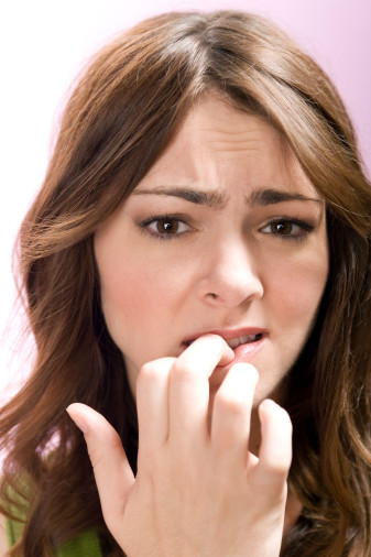 Nervous woman